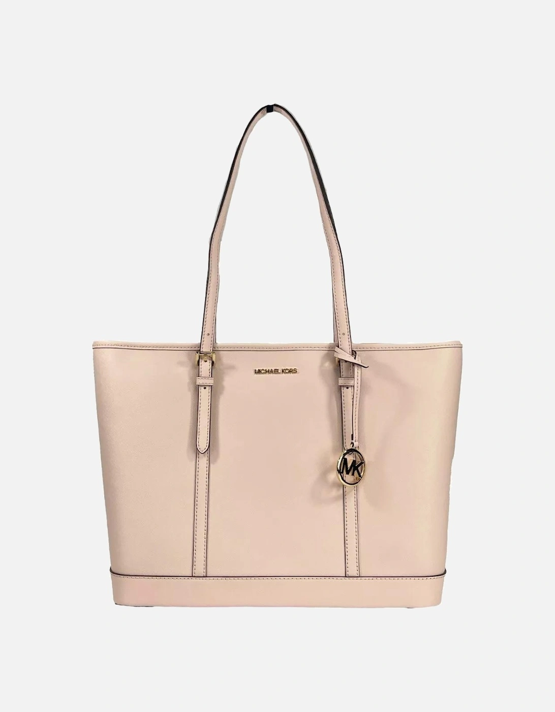 Large Top Zip Tote Bag with Gold Hardware Women - Powder Blush, 5 of 4