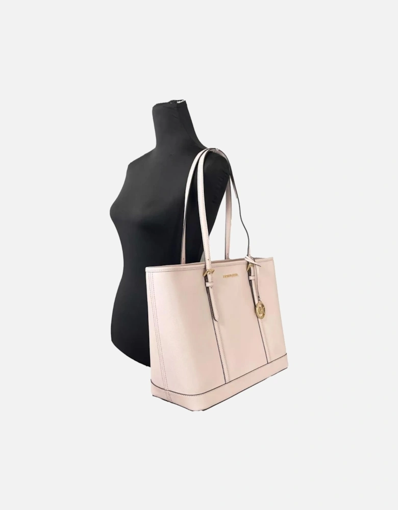 Large Top Zip Tote Bag with Gold Hardware Women - Powder Blush