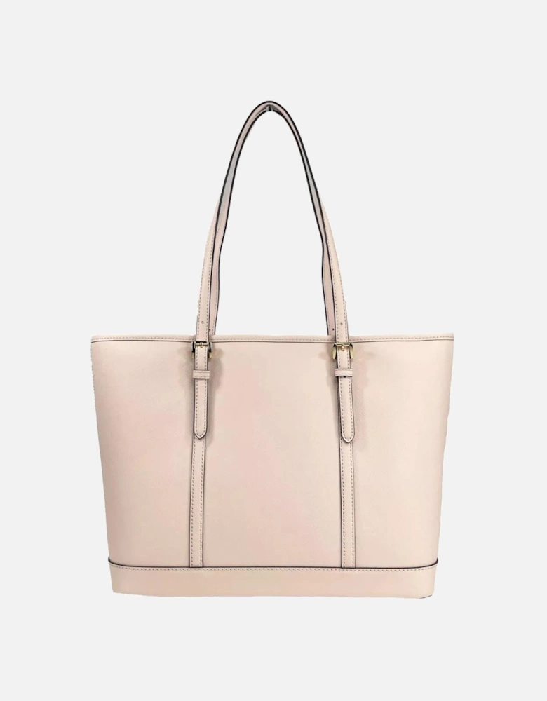 Large Top Zip Tote Bag with Gold Hardware Women - Powder Blush