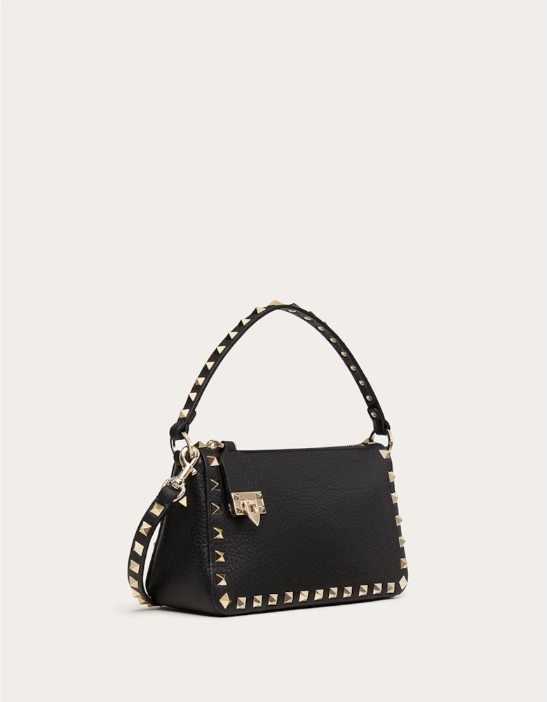 Rockstud Calfskin Small Shoulder Bag Women - Black Handbags