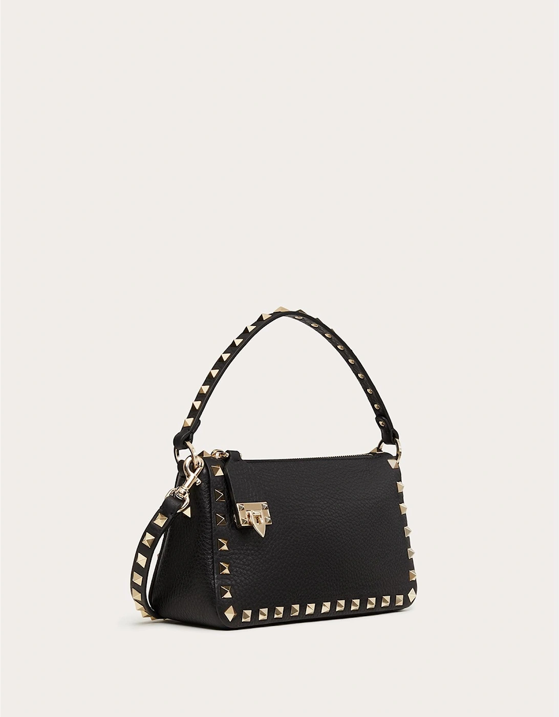 Rockstud Calfskin Small Shoulder Bag Women - Black Handbags