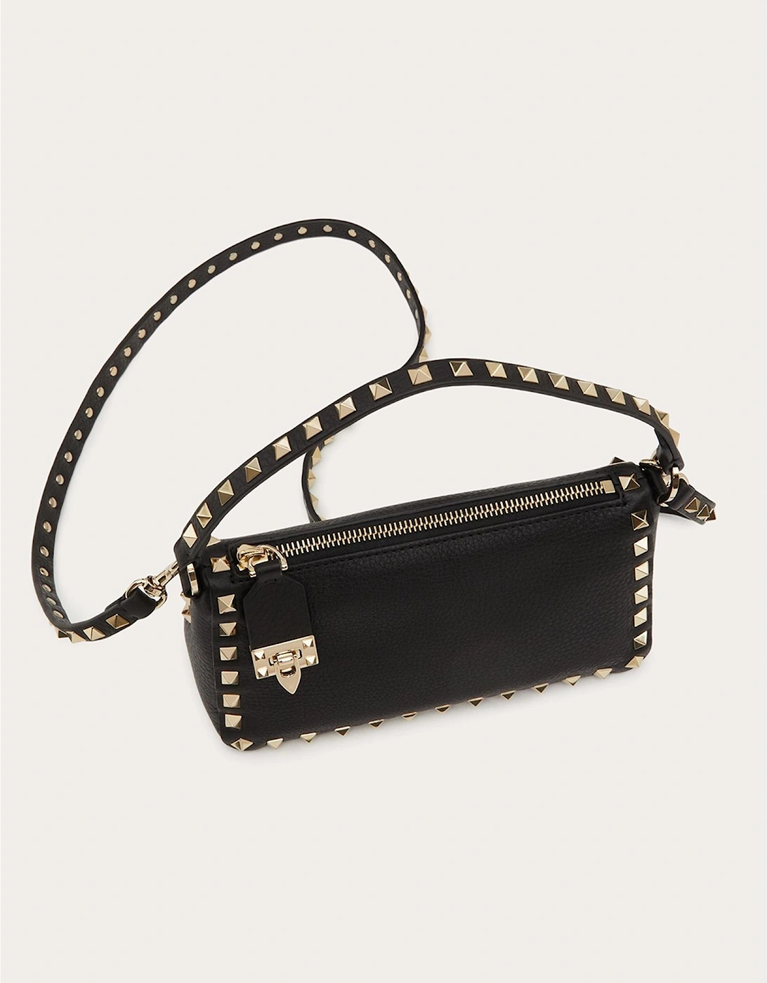 Rockstud Calfskin Small Shoulder Bag Women - Black Handbags