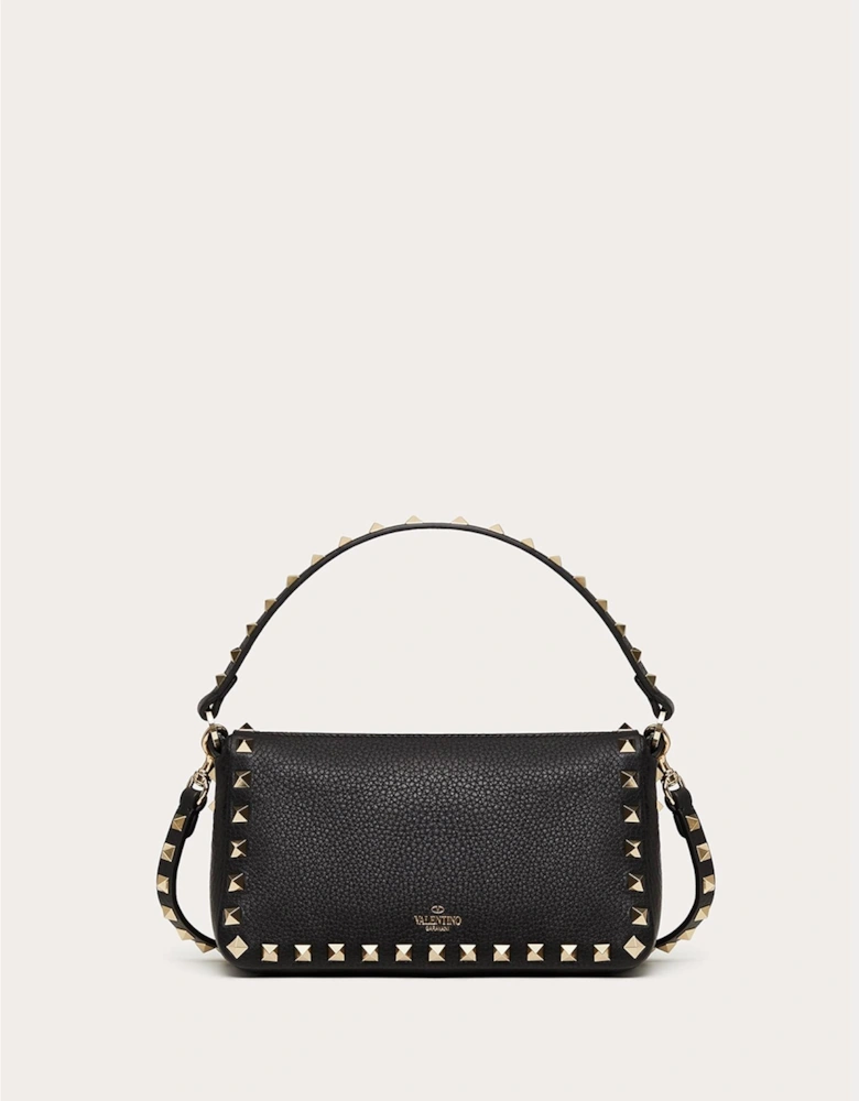 Rockstud Calfskin Small Shoulder Bag Women - Black Handbags