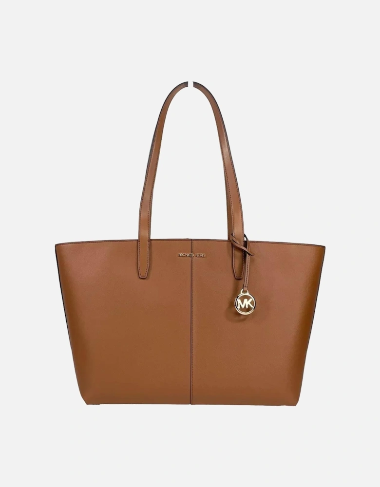 Large Top Zip Tote Bag with Gold Hardware Women - Brown