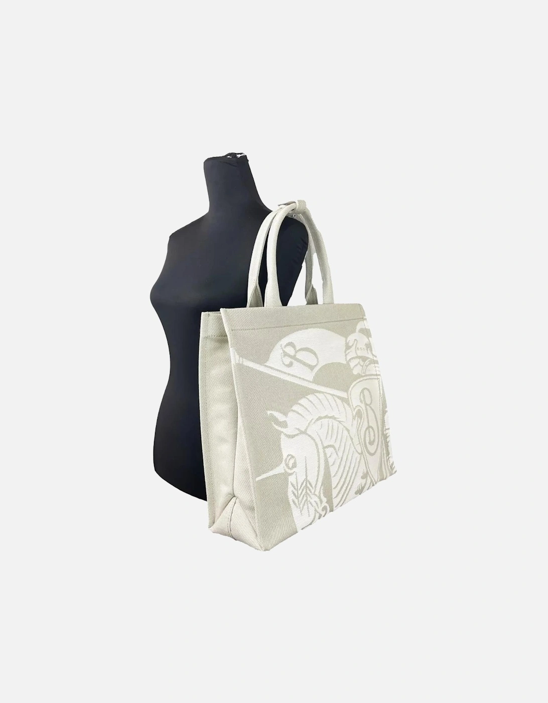 EKD Canvas Tote with Large Knight Logo Women - Beige Tote Bags