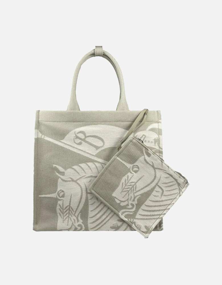 EKD Canvas Tote with Large Knight Logo Women - Beige Tote Bags