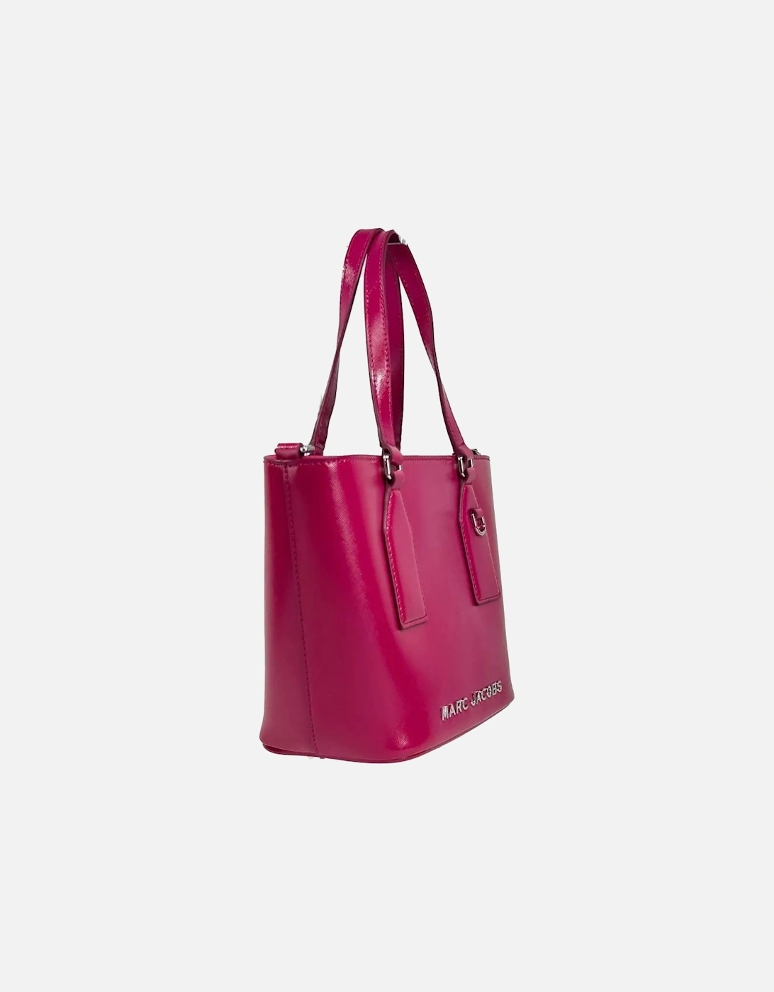 Small Saffiano Leather Tote Crossbody Bag Women - Lipstick Pink Tote