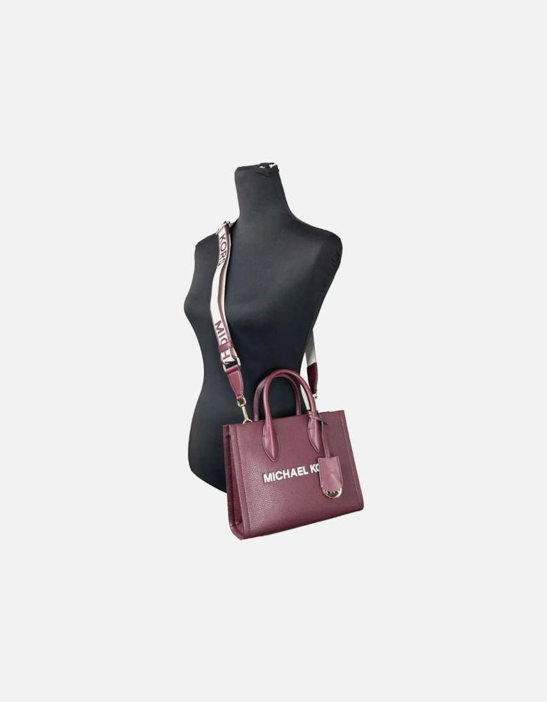 Small Top Zip Shopper Tote Crossbody Bag Women - Maroon Tote Bags