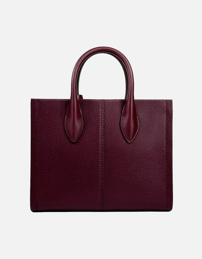 Small Top Zip Shopper Tote Crossbody Bag Women - Maroon Tote Bags