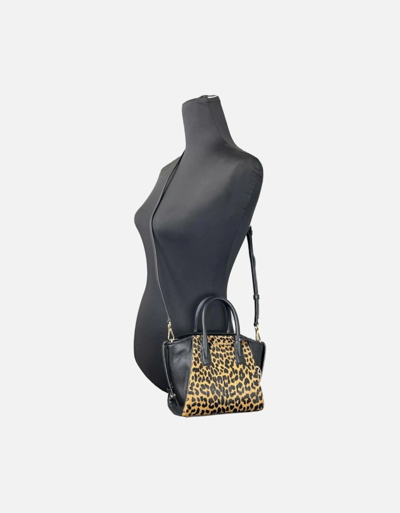 Avril XS Top Zip Satchel Crossbody Bag Women - Cheetah Print Messenger