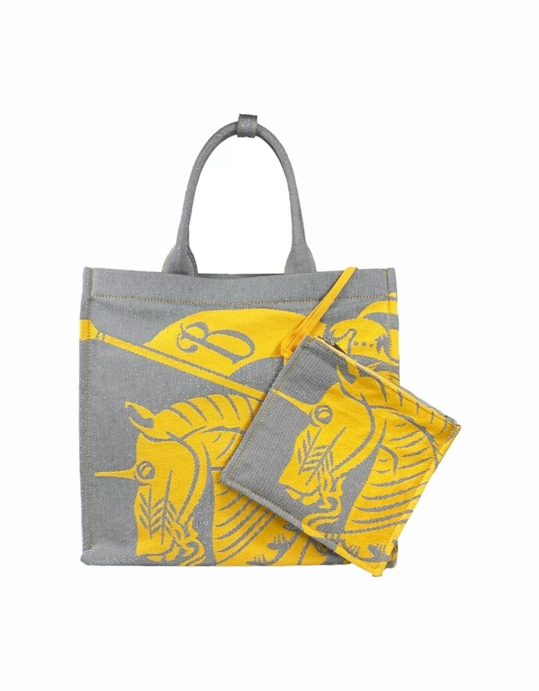 EKD Canvas Tote with Pouch and Twin Straps Women - Sunflower Gray Tote