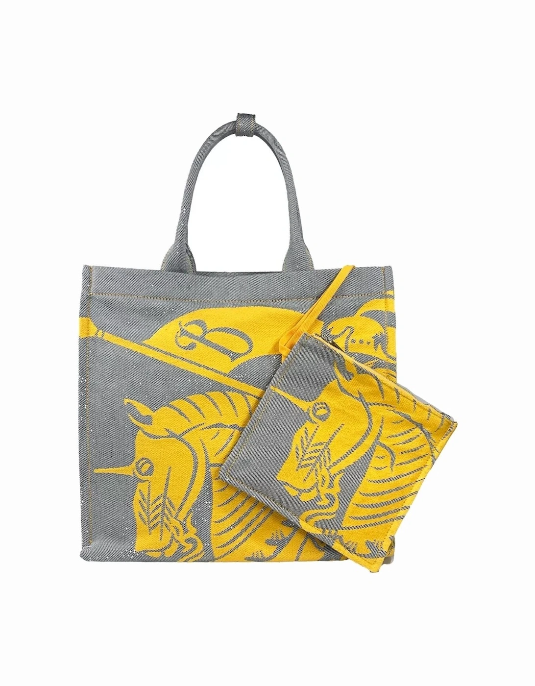 EKD Canvas Tote with Pouch and Twin Straps Women - Sunflower Gray Tote, 5 of 4