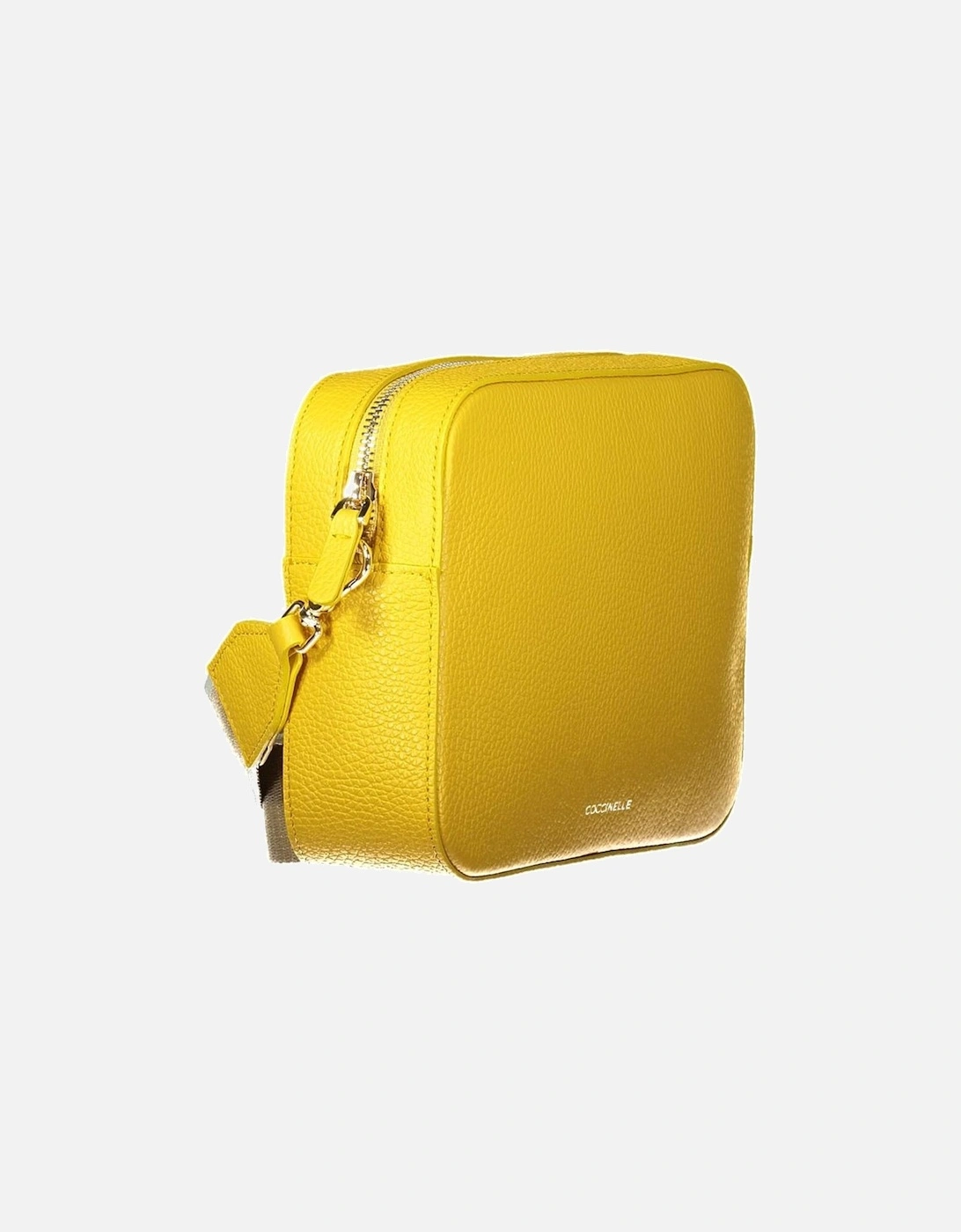 Vibrant Leather Bag with Adjustable Strap Women - Yellow Handbags