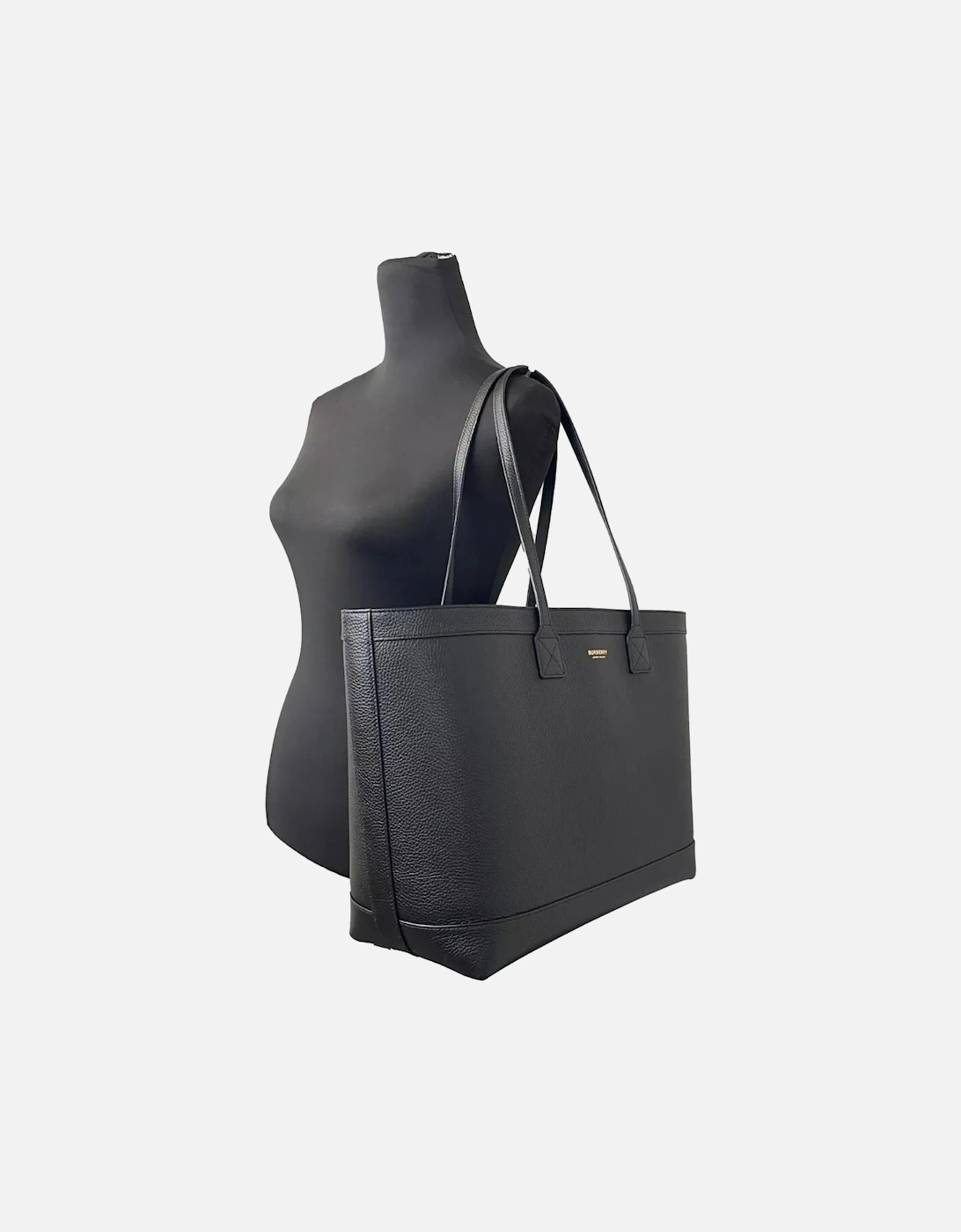 Medium Leather Tote with Gold Hardware Women - Black Tote Bags