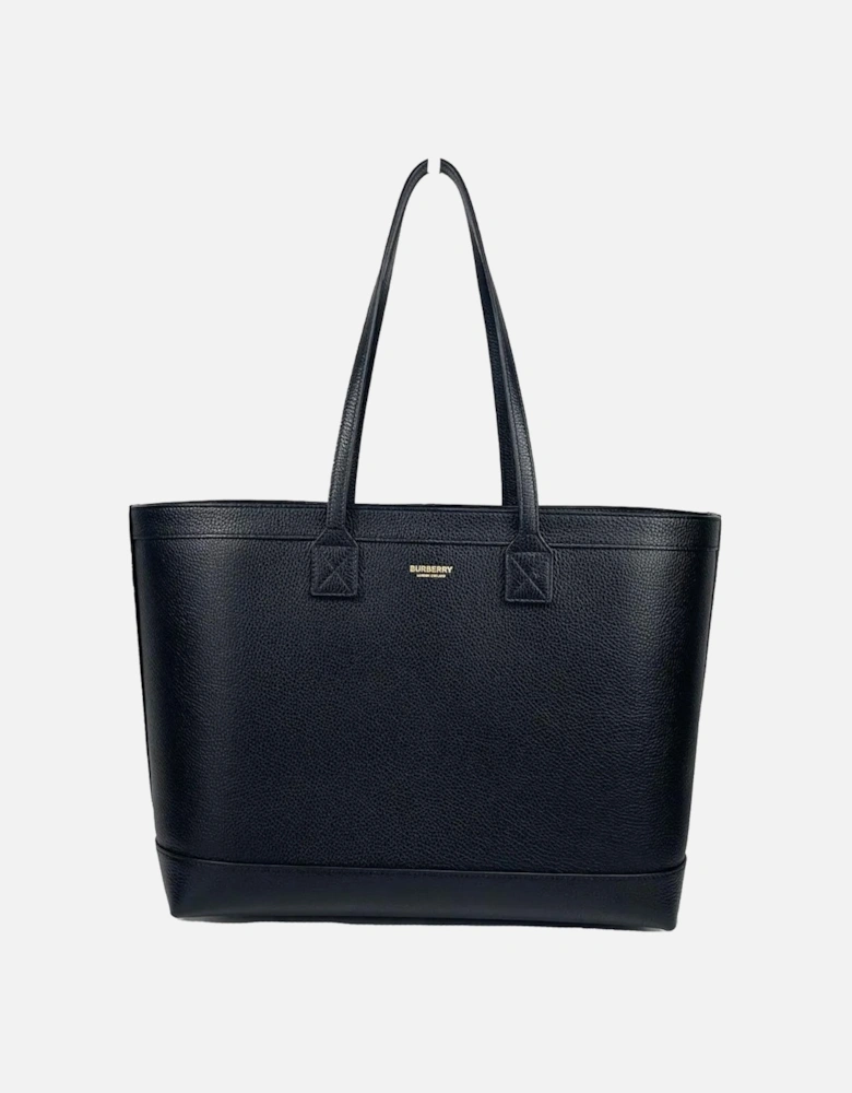 Medium Leather Tote with Gold Hardware Women - Black Tote Bags