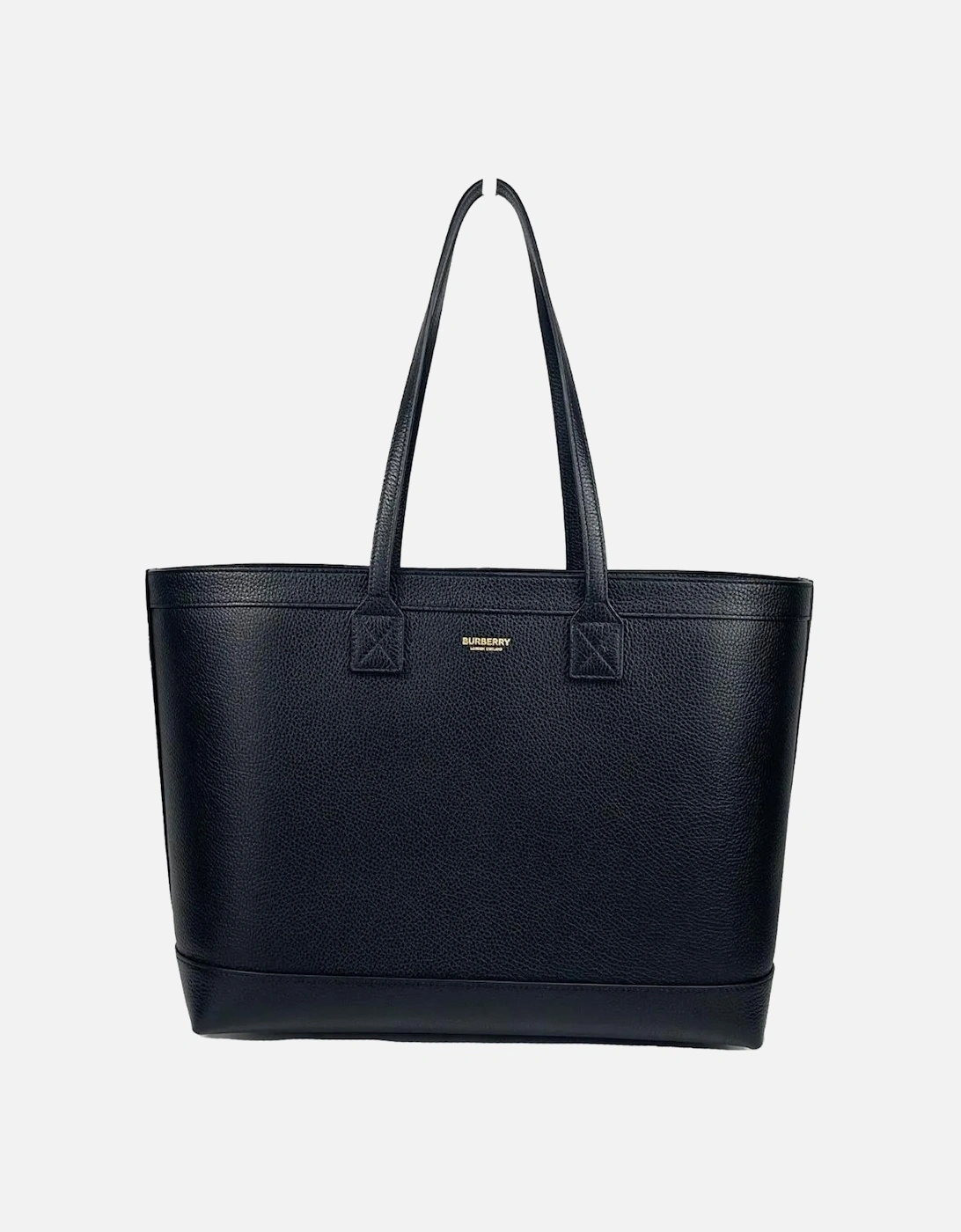 Medium Leather Tote with Gold Hardware Women - Black Tote Bags, 6 of 5