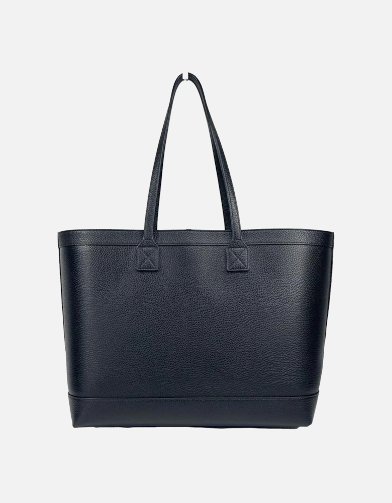 Medium Leather Tote with Gold Hardware Women - Black Tote Bags