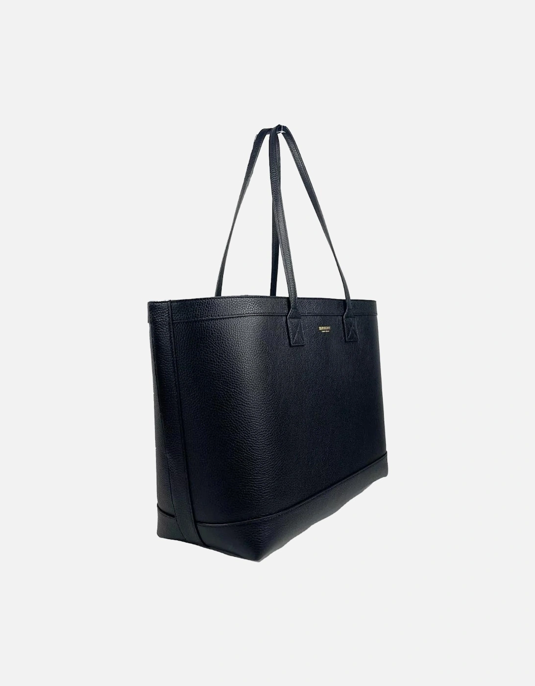 Medium Leather Tote with Gold Hardware Women - Black Tote Bags