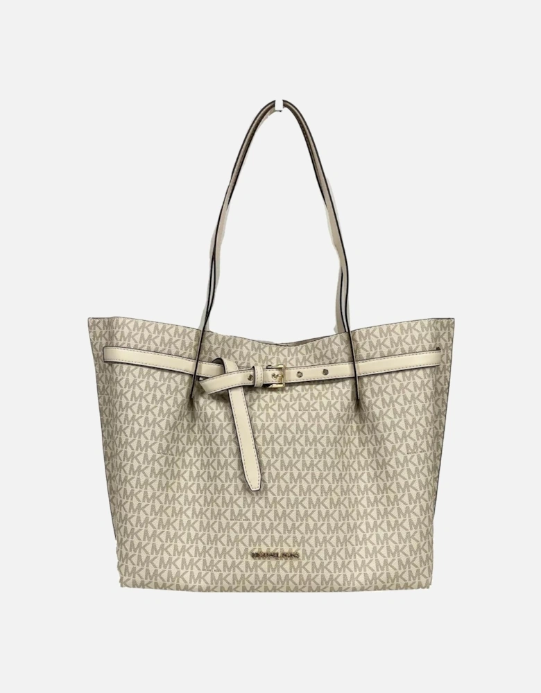 Emilia Large East West Bucket Tote Bag Women - Light Cream