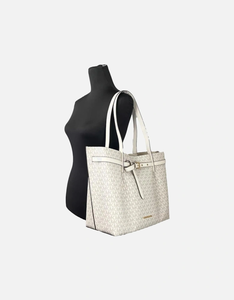 Emilia Large East West Bucket Tote Bag Women - Light Cream