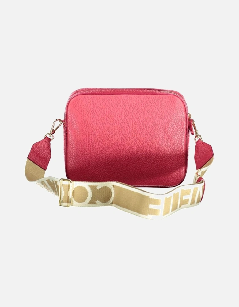 Supple Leather Handbag with Adjustable Strap Women - Red