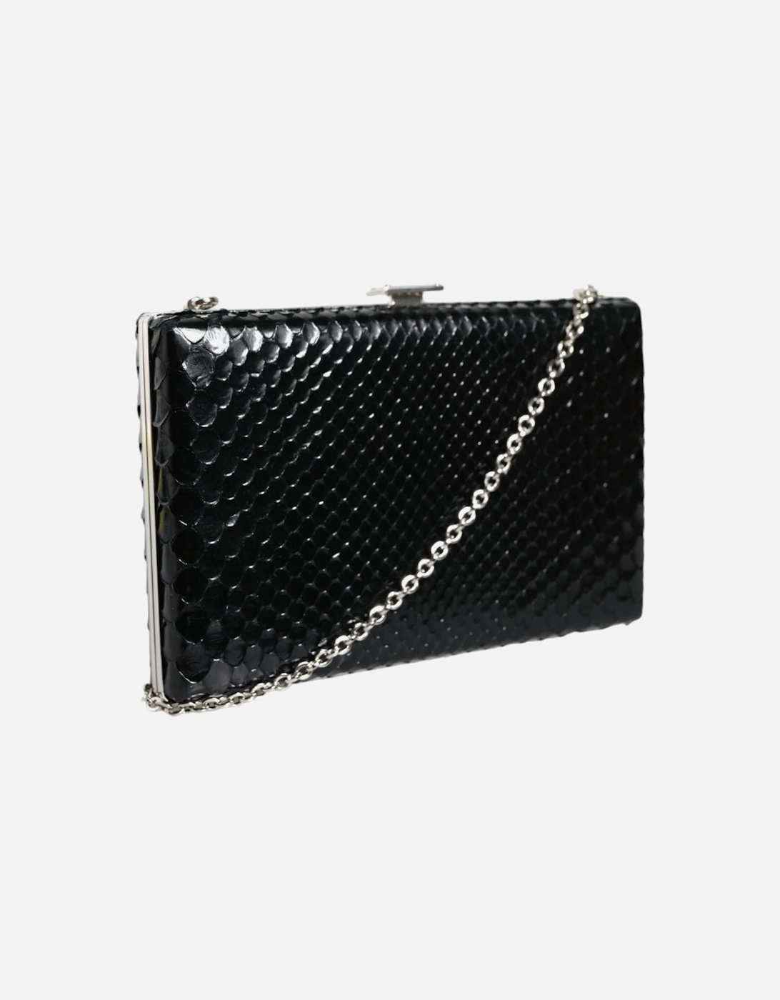 Python Leather Mini Crossbody Clutch Wallet Women - Black Crossbody