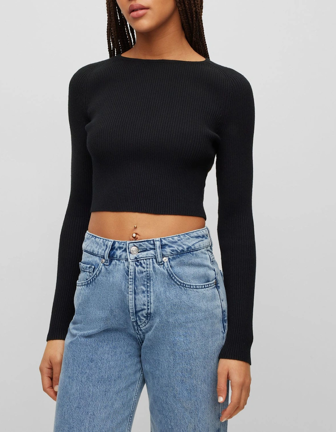 Hugo Boss Women's Saneriny Sweater - Black - Size: 8