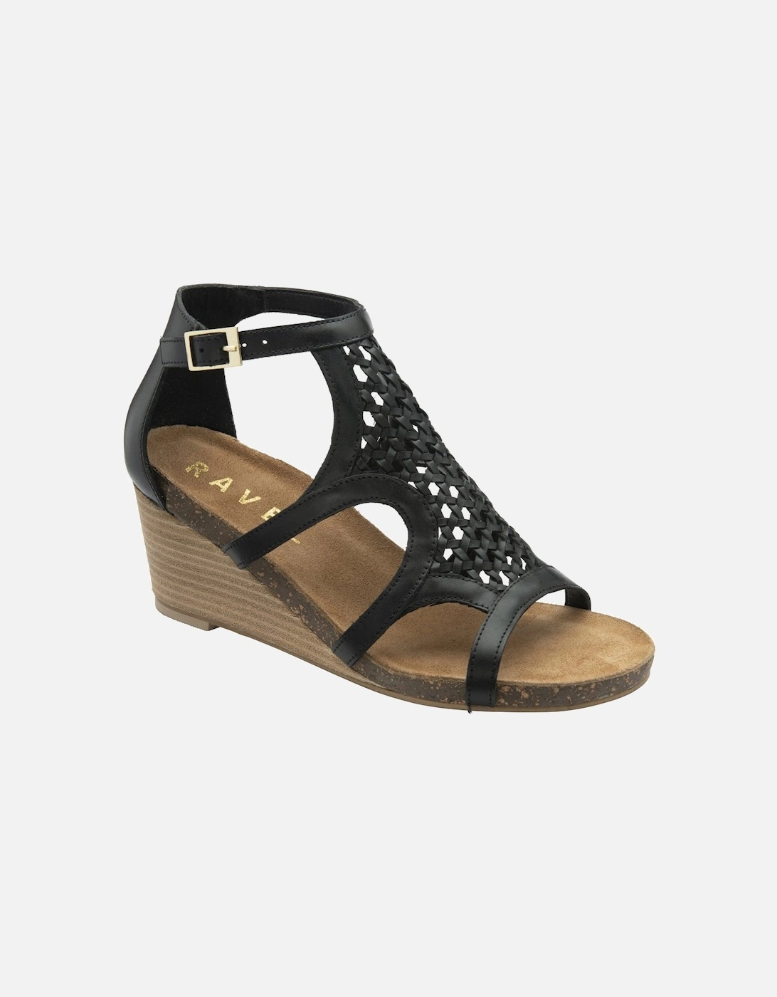 Ravel Women's Black Childers Wedge Sandals - : Size 7