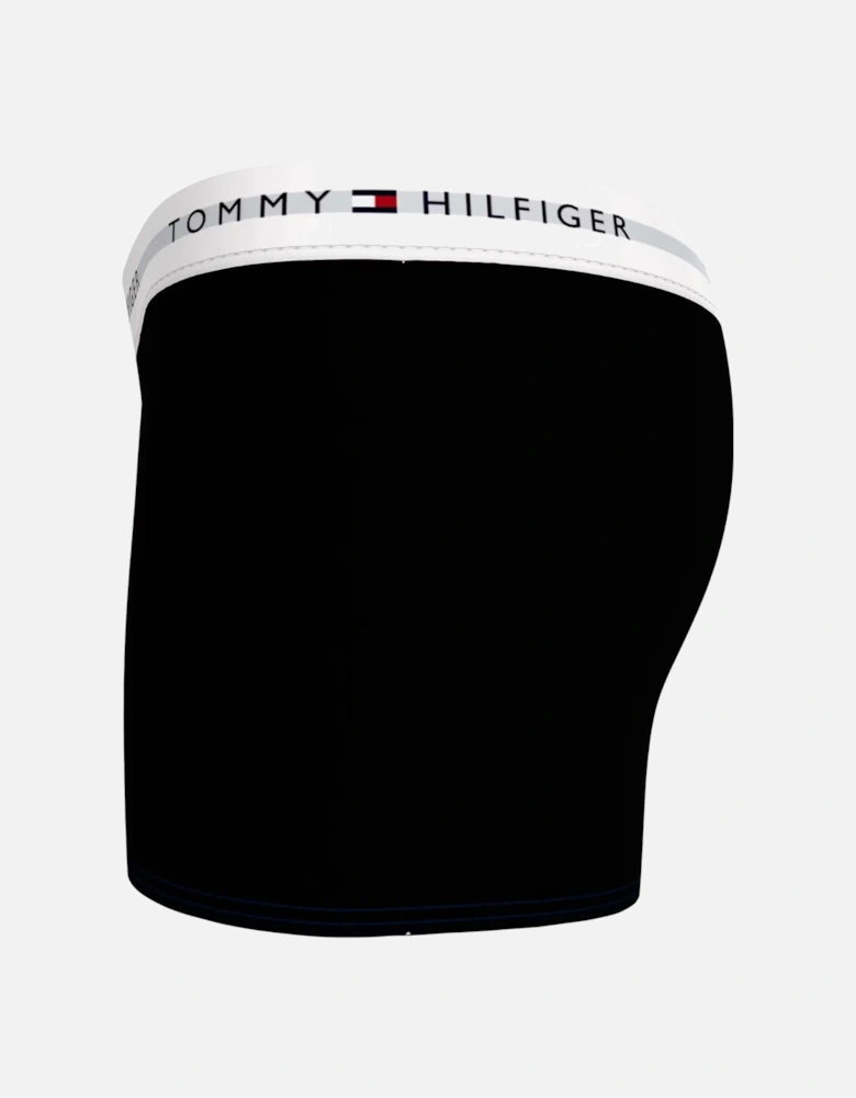 3-Pack Heritage Logo Boys Boxer Trunks, Black/White/Grey