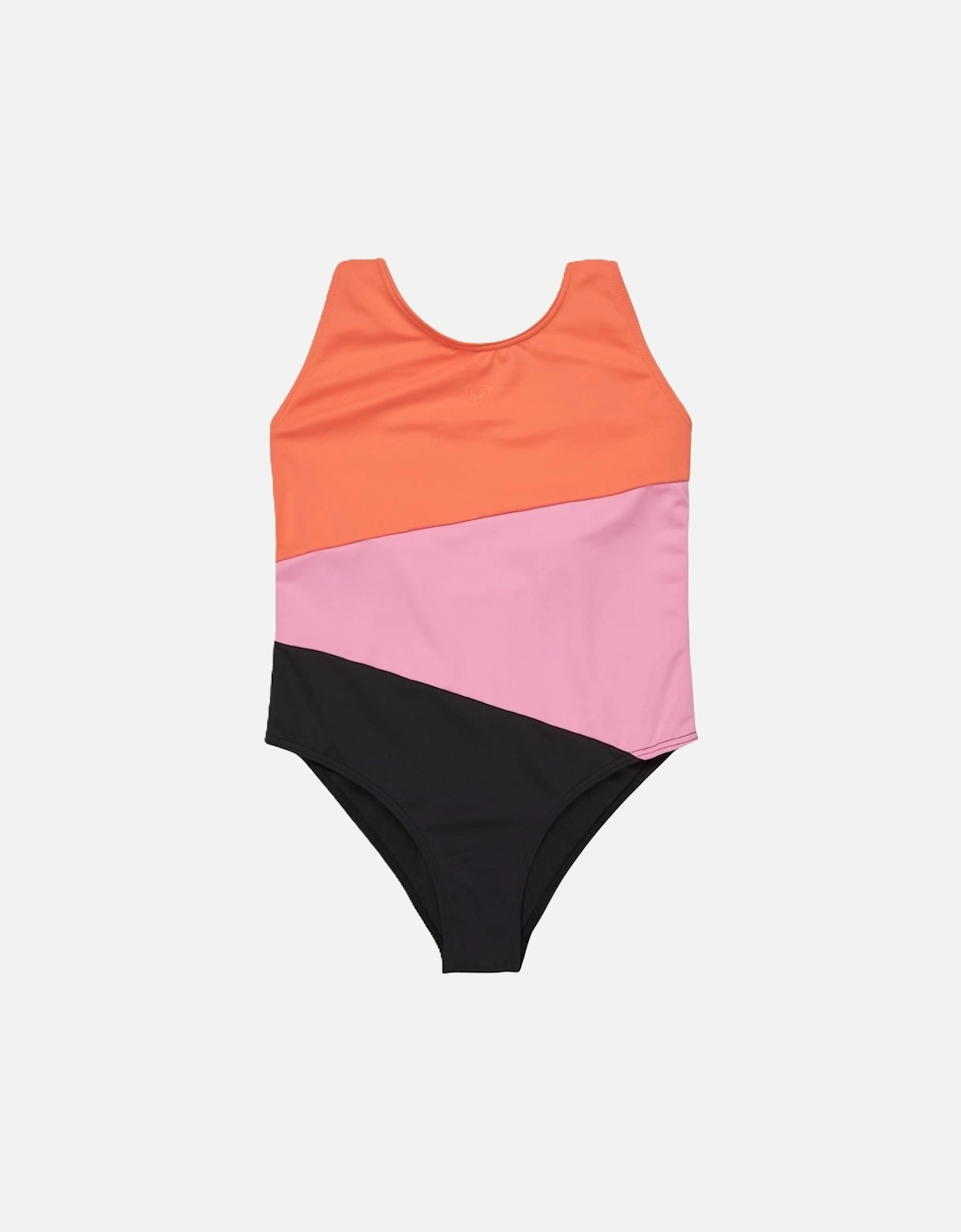 Girl's Roxy Kids Colourblock One Piece Swimsuit - Pink - Size: 6 years