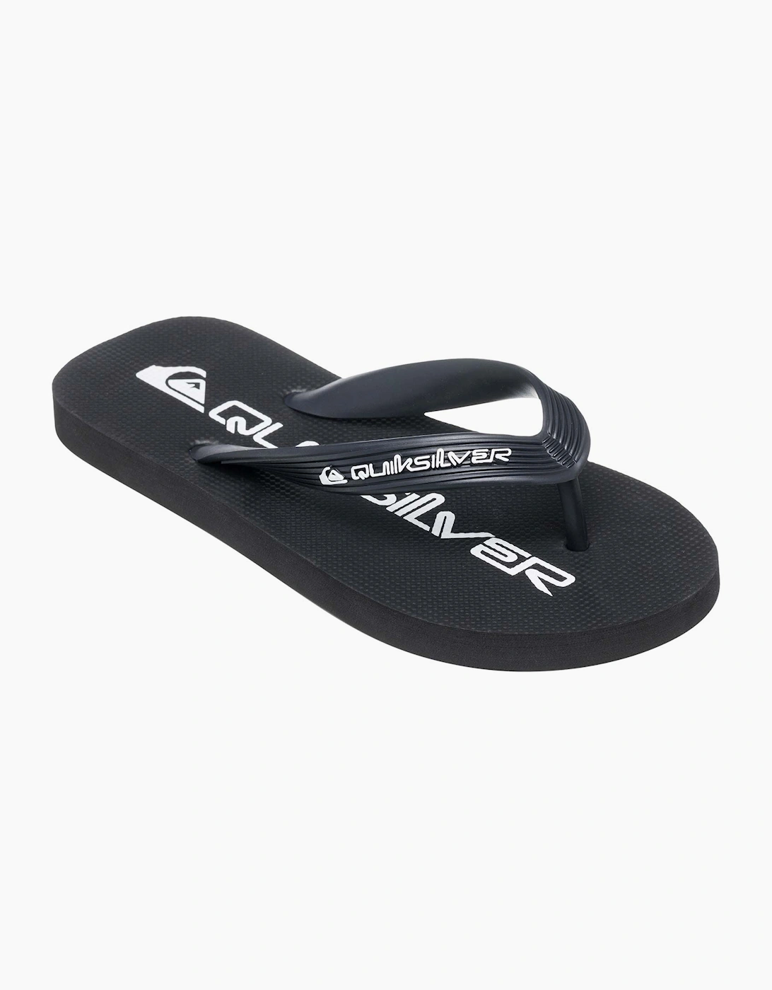 Boy's Quiksilver Kids Java Wordmark Flip Flops - Black - Size, 12K