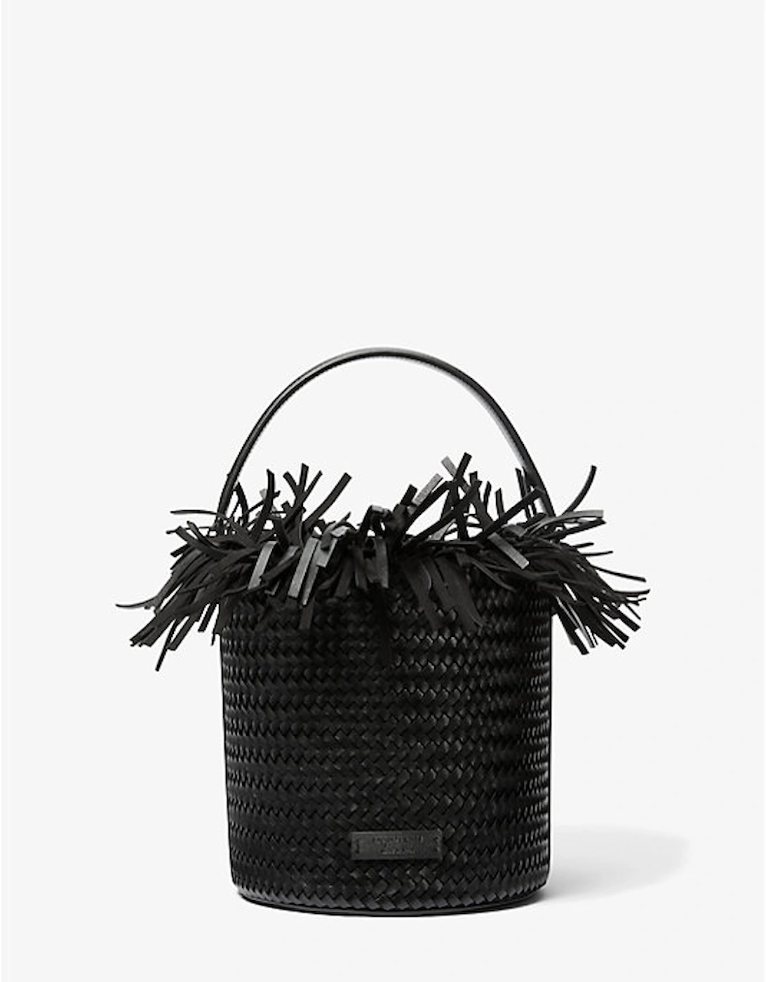 Salerno Fringed Woven Calf Leather Bucket Bag, 2 of 1