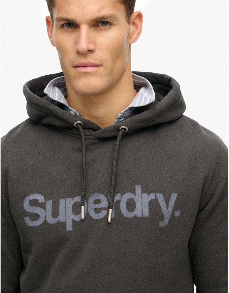 Core Logo City Backhit Hoodie-Dark Grey