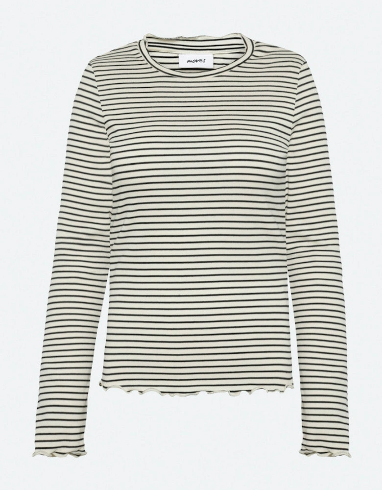 Markhild tee in black and white stripe