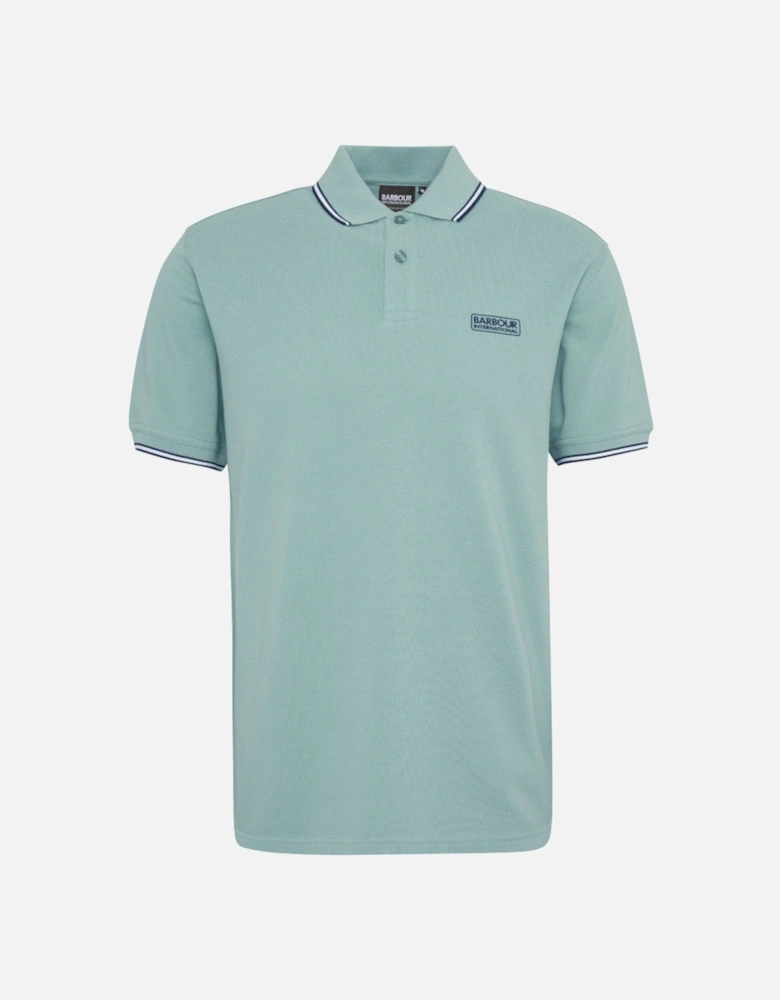 Evan Tipped Polo Shirt GN11  Granite Green