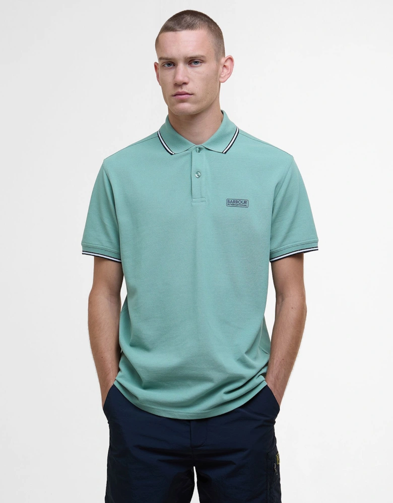 Evan Tipped Polo Shirt GN11  Granite Green