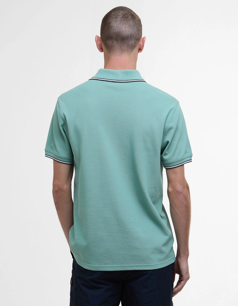 Evan Tipped Polo Shirt GN11  Granite Green