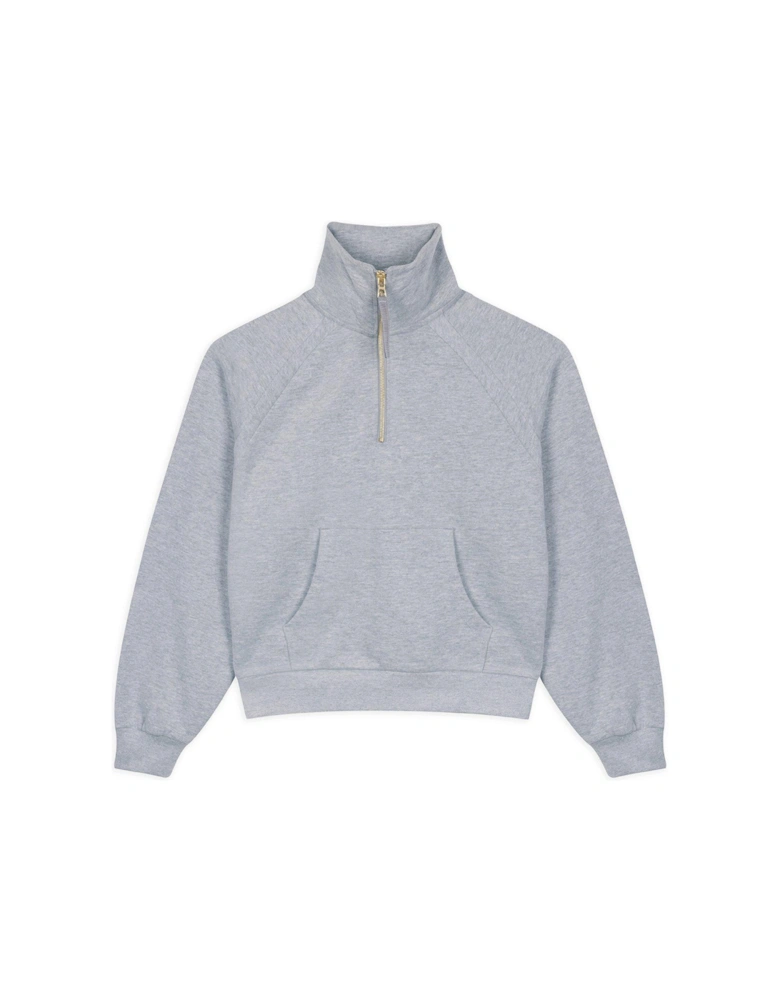 Quarter Zip Sweatshirt - Grey