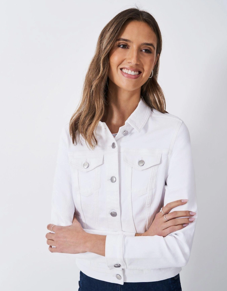 Denim Western Jacket - White