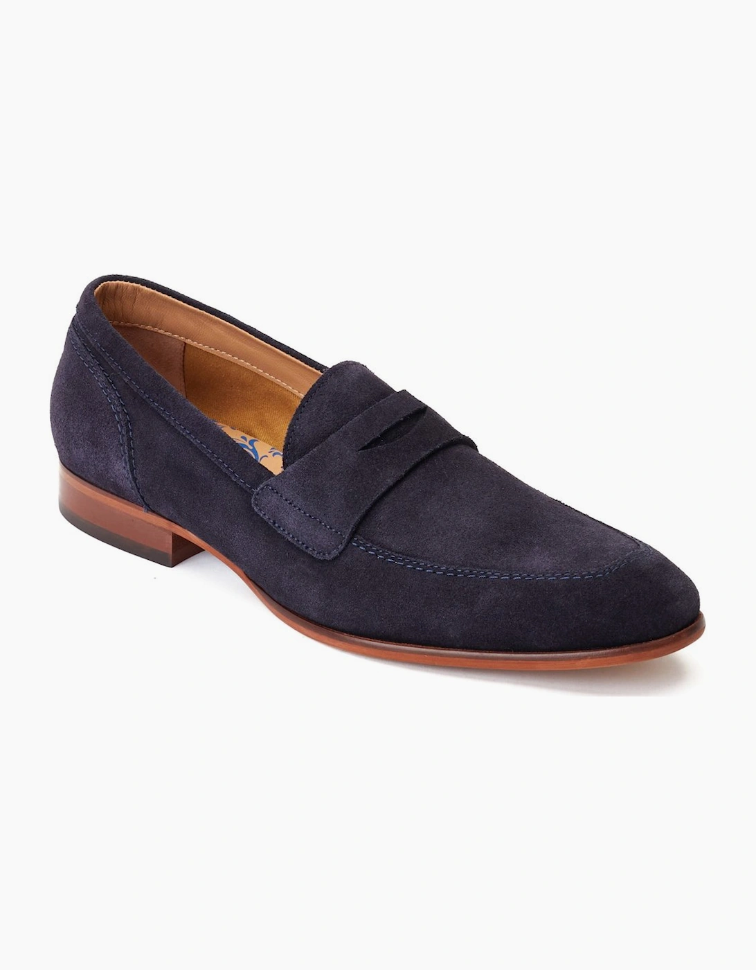 Base Men's Mens Bruno Penny Loafer - Navy - Size: 12