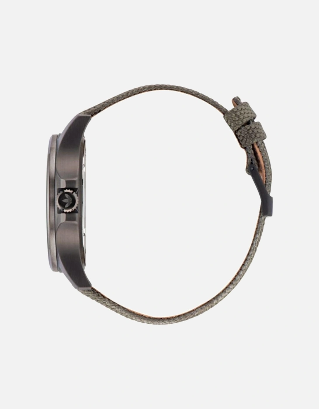 Stainless Steel Quartz Analog Watch with Fabric Bracelet Unisex -