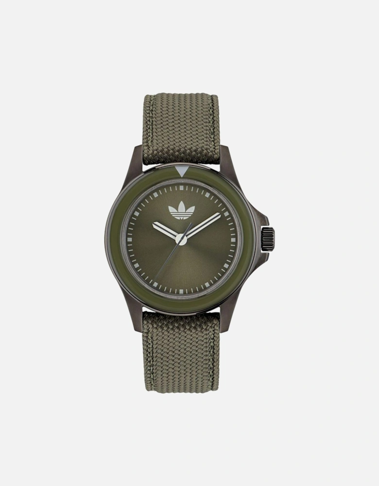 Stainless Steel Quartz Analog Watch with Fabric Bracelet Unisex -