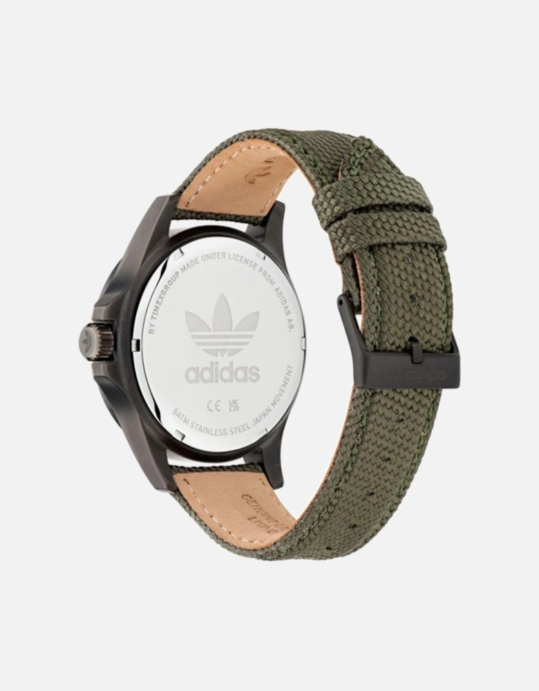 Stainless Steel Quartz Analog Watch with Fabric Bracelet Unisex -