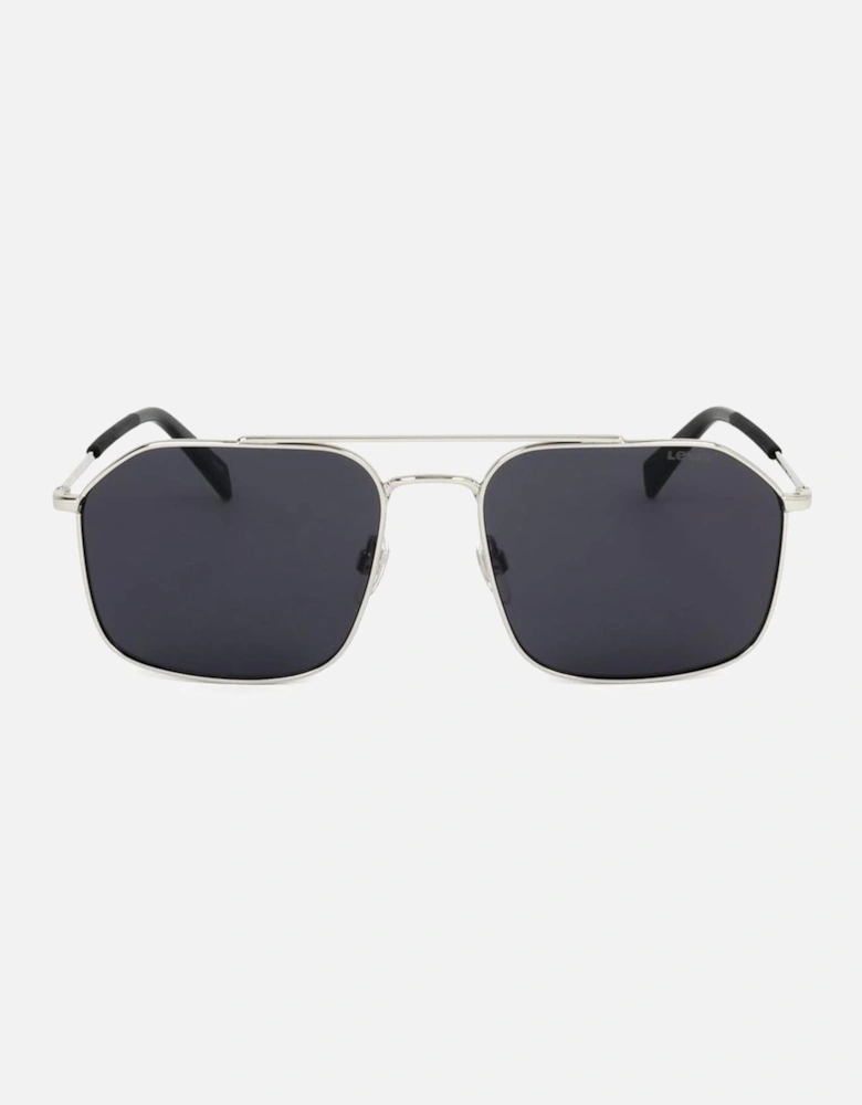 Stainless Steel Sunglasses with Grey Lenses Unisex - Black