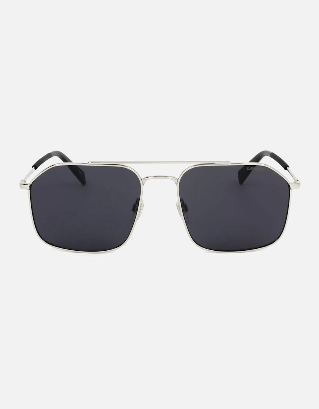 Stainless Steel Sunglasses with Grey Lenses Unisex - Black