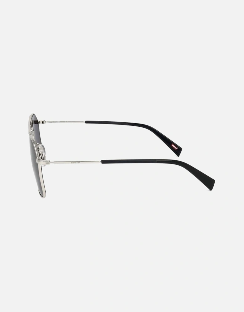 Stainless Steel Sunglasses with Grey Lenses Unisex - Black