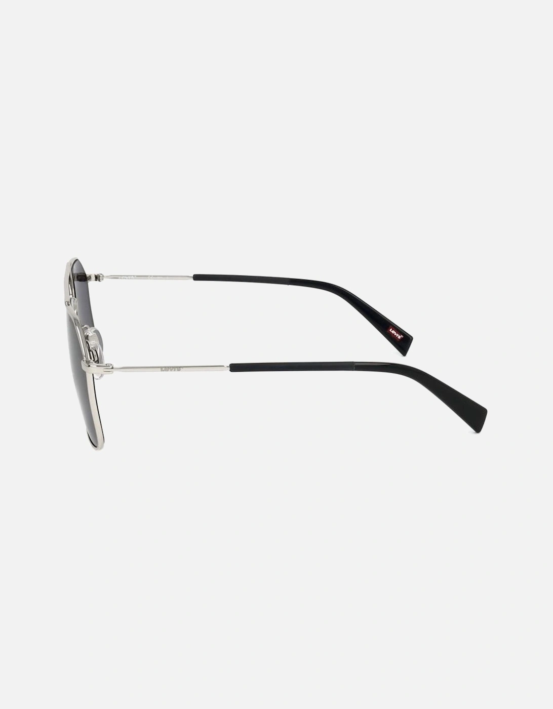 Stainless Steel Sunglasses with Grey Lenses Unisex - Black