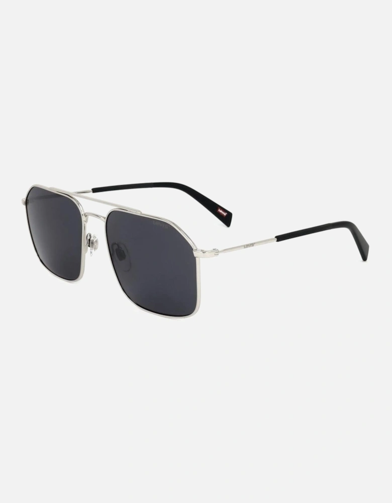 Stainless Steel Sunglasses with Grey Lenses Unisex - Black
