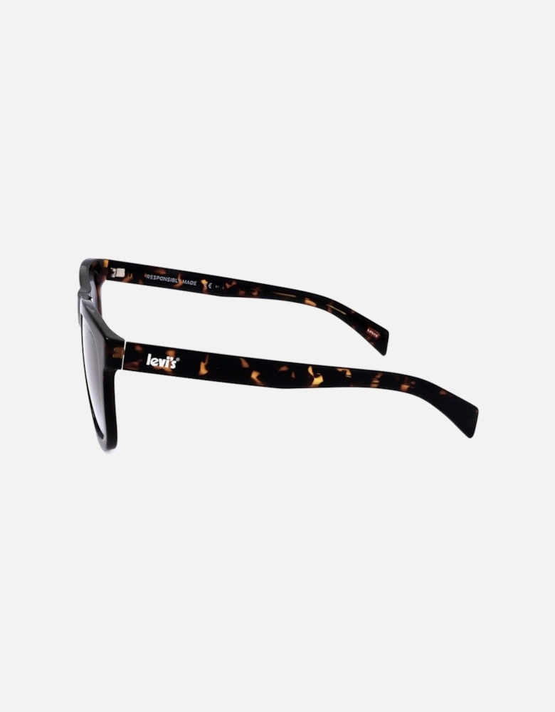 Resin Frame Sunglasses with Grey Lenses Unisex - Blue