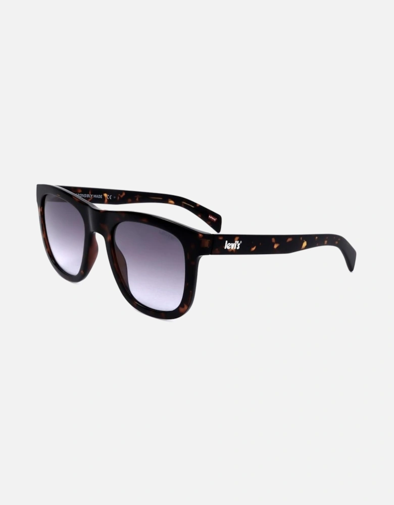 Resin Frame Sunglasses with Grey Lenses Unisex - Blue